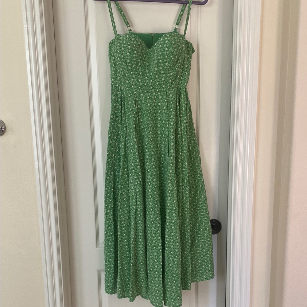 In Bloom Green Floral Midi Dress